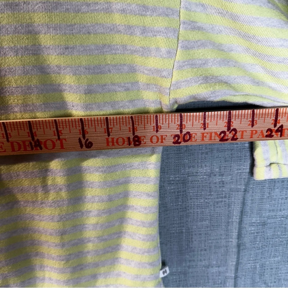 Victoria's Secret Striped Terry Knit Mini Dress Yellow Grey Drawstring Waist L - Picture 8 of 10